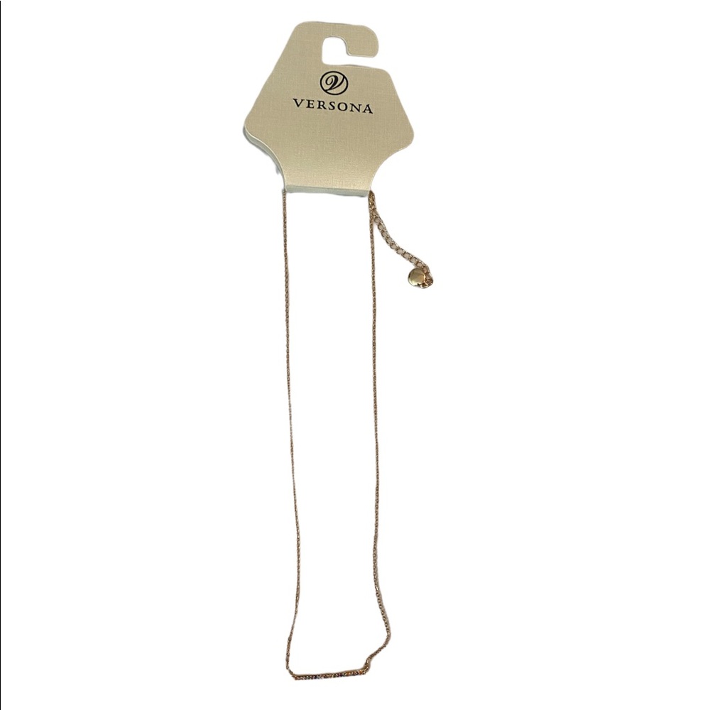 Versona FD V Gold Necklace with gold/multicolored bar